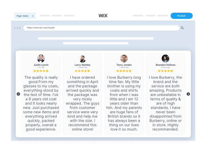 Taggbox google Reviews Widget On wix